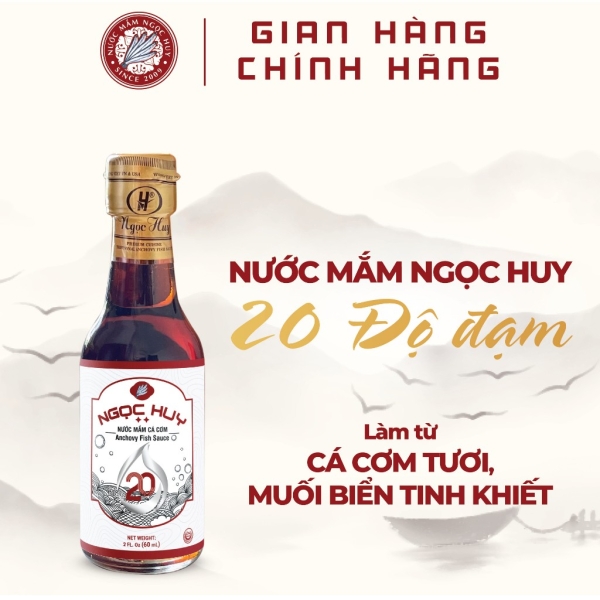 Lốc Nước Mắm Ngọc Huy 20 Độ Đạm 6 chai x 60ml