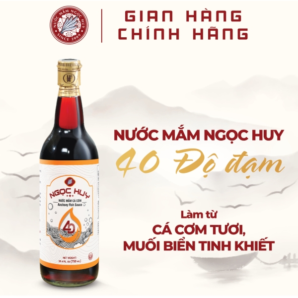 Nước Mắm Ngọc Huy 40 Độ Đạm Chai 750ml