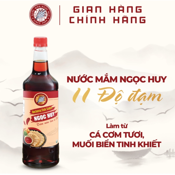 Nước Mắm Cá Cơm Ngọc Huy 11 Độ Đạm - 1 Lít