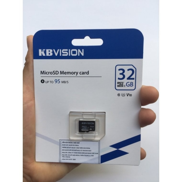 Thẻ Nhớ KBvision 32GB Micro SD Tốc Độ Đọc Siêu Cao - Chuyên Dùng Cho Điện Thoại, Máy Ảnh, Camera