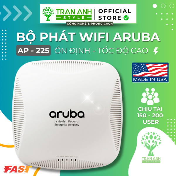 Thiết Bị Phát Wifi Aruba AP-225 - Tốc Độ Cực Cao, Chịu Tải Lên Đến 255 Người Dùng