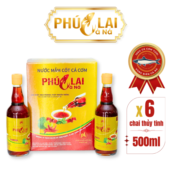 Nước mắm Phúc Lai Cà Ná loại đặc biệt - 6 chai thủy tinh 500ml