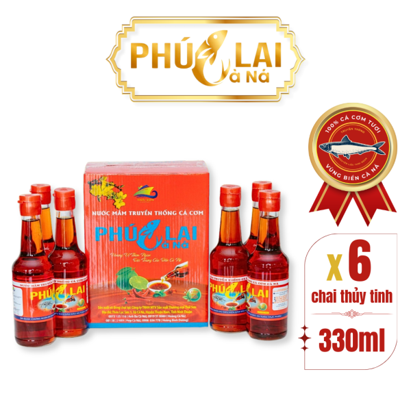 Nước mắm Phúc Lai Cà Ná loại đặc biệt - 6 chai thủy tinh 330ml