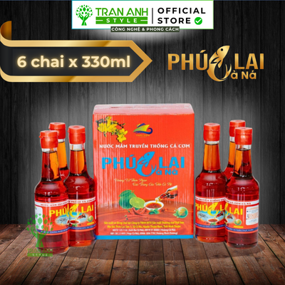 Nước mắm Phúc Lai Cà Ná loại đặc biệt - 6 chai thủy tinh 330ml