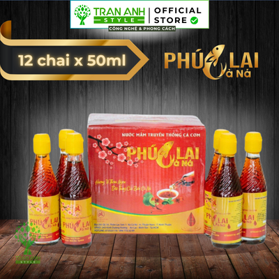 Nước mắm Phúc Lai Cà Ná loại đặc biệt - 12 chai thủy tinh 50ml