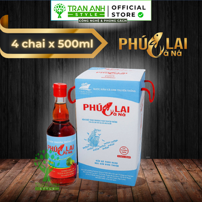 Nước mắm Phúc Lai Cà Ná loại thượng hạng - 4 chai thủy tinh 500ml