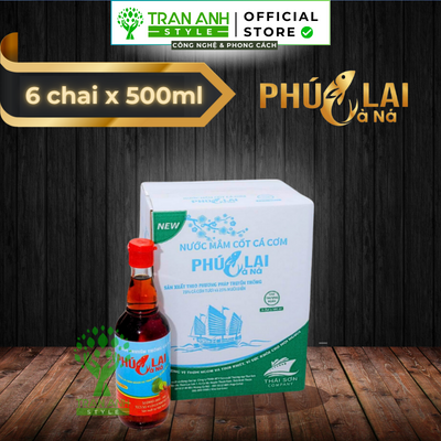 Nước mắm Phúc Lai Cà Ná loại thượng hạng - 6 chai nhựa 500ml