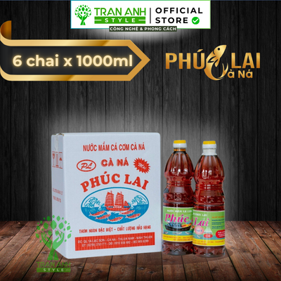 Nước mắm Phúc Lai Cà Ná loại 1 - 6 chai nhựa 1 Lít