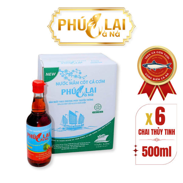 Nước mắm Phúc Lai Cà Ná thượng hạng - 6 chai thủy tinh 500ml