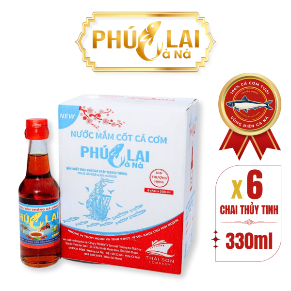 Nước mắm Phúc Lai Cà Ná thượng hạng - 6 chai thủy tinh 330ml