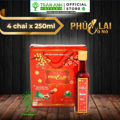 Nước mắm Phúc Lai Cà Ná đặc biệt - 4 chai thủy tinh 250ml