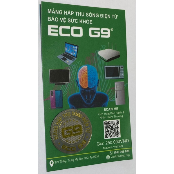 Màng Hấp Thụ Sóng Điện Từ ECO G9 - Miếng Dán Chống Bức Xạ Điện Thoại, Chắn Sóng Điện Từ, Bảo Vệ Sức Khỏe - Hà Tiện Ích