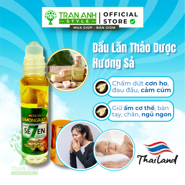 Dầu gió Herb Oil Lemongrass Se7en Thái Lan