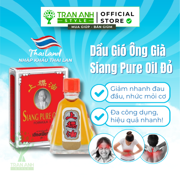 Dầu Gió Ông Già Siang Pure Oil Thái Lan Đỏ