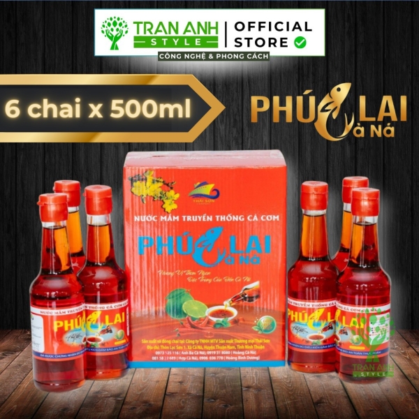 Nước Mắm Cá Cơm Truyền Thống Phúc Lai Cà Ná Đậm Đà Thơm Ngon - Đặc Sản Ninh Thuận [500ml]