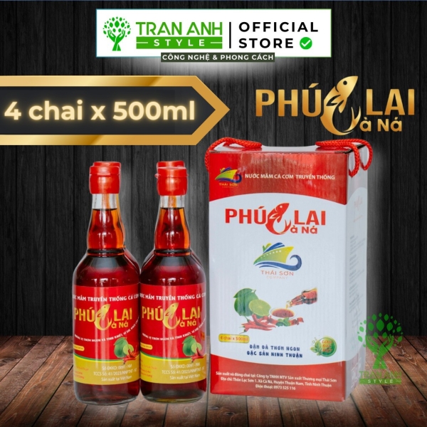 Nước Mắm Cá Cơm Truyền Thống Phúc Lai Cà Ná Đậm Đà Thơm Ngon - Đặc Sản Ninh Thuận [500ml]