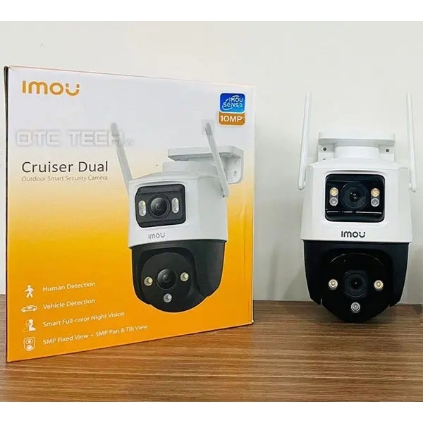 Camera Ngoài Trời IMOU Cruiser Dual 6MP IPC-S7XP-6M0WED Wifi - 2 Camera 0 góc mù tích hợp AI