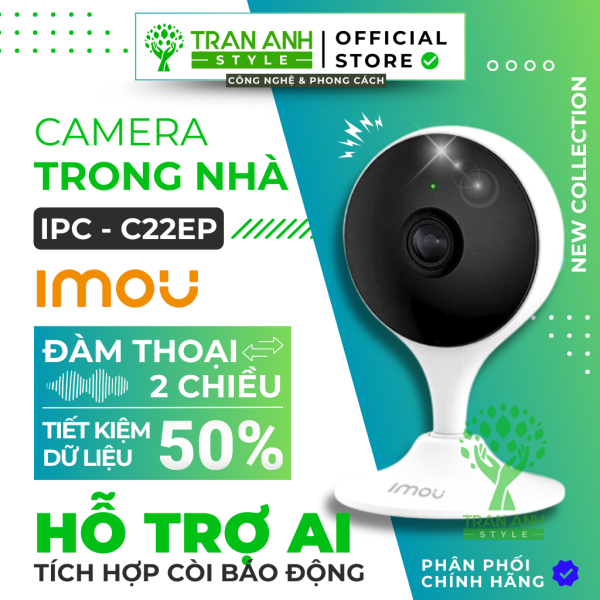 Camera Trong Nhà IMOU IPC-C22EP 1080MP Wifi 2MP - Tích Hợp Mic và Loa, Hình Ảnh Sắc Nét