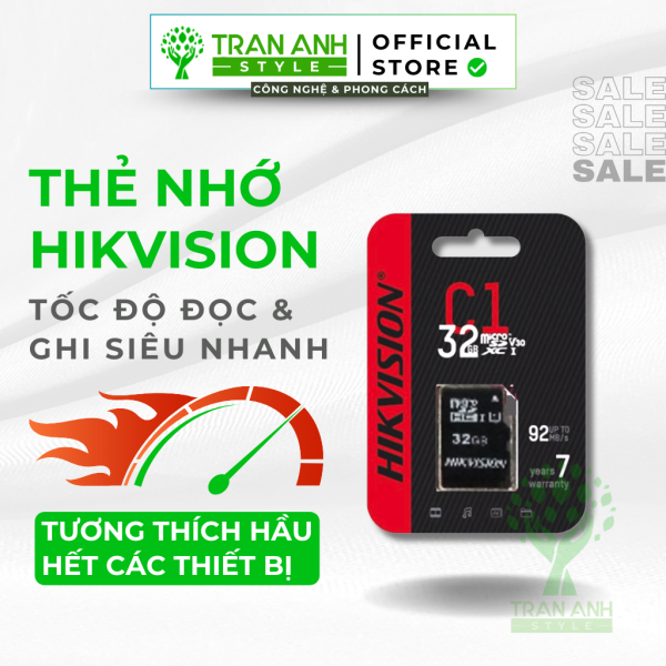 Thẻ Nhớ HKVISION 32GB - 64GB - 128GB Micro SD Tốc Độ Đọc Siêu Cao - Chuyên Dùng Cho Điện Thoại, Máy Ảnh, Camera