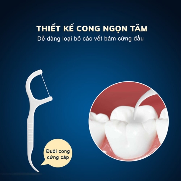 Hộp 50 Tăm Chỉ Nha Khoa Dental Flossers Vệ Sinh Kẽ Răng Chân Nướu Chuyên Dụng - Tiệt Trùng