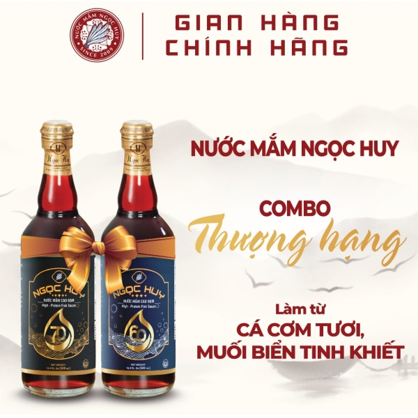 Combo 2 Chai Nước Mắm Cao Đạm 60 và 70 Độ Đạm