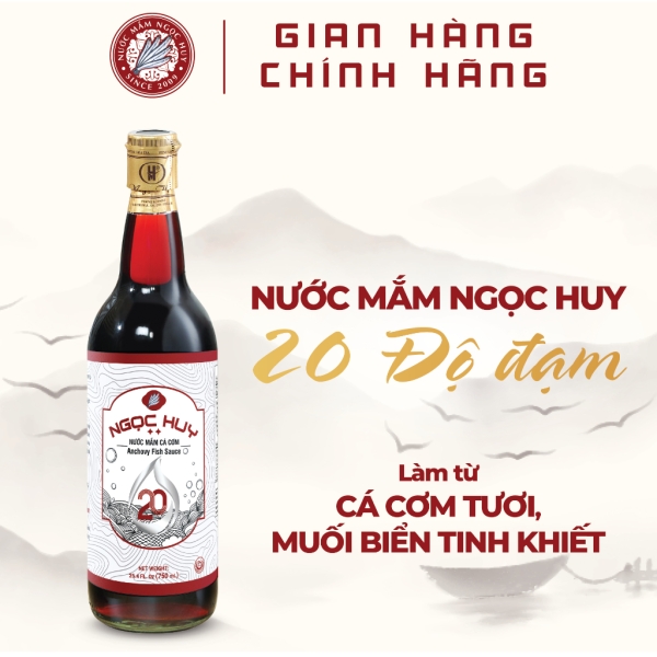 Nước Mắm Ngọc Huy 20 Độ Đạm Chai 750ml